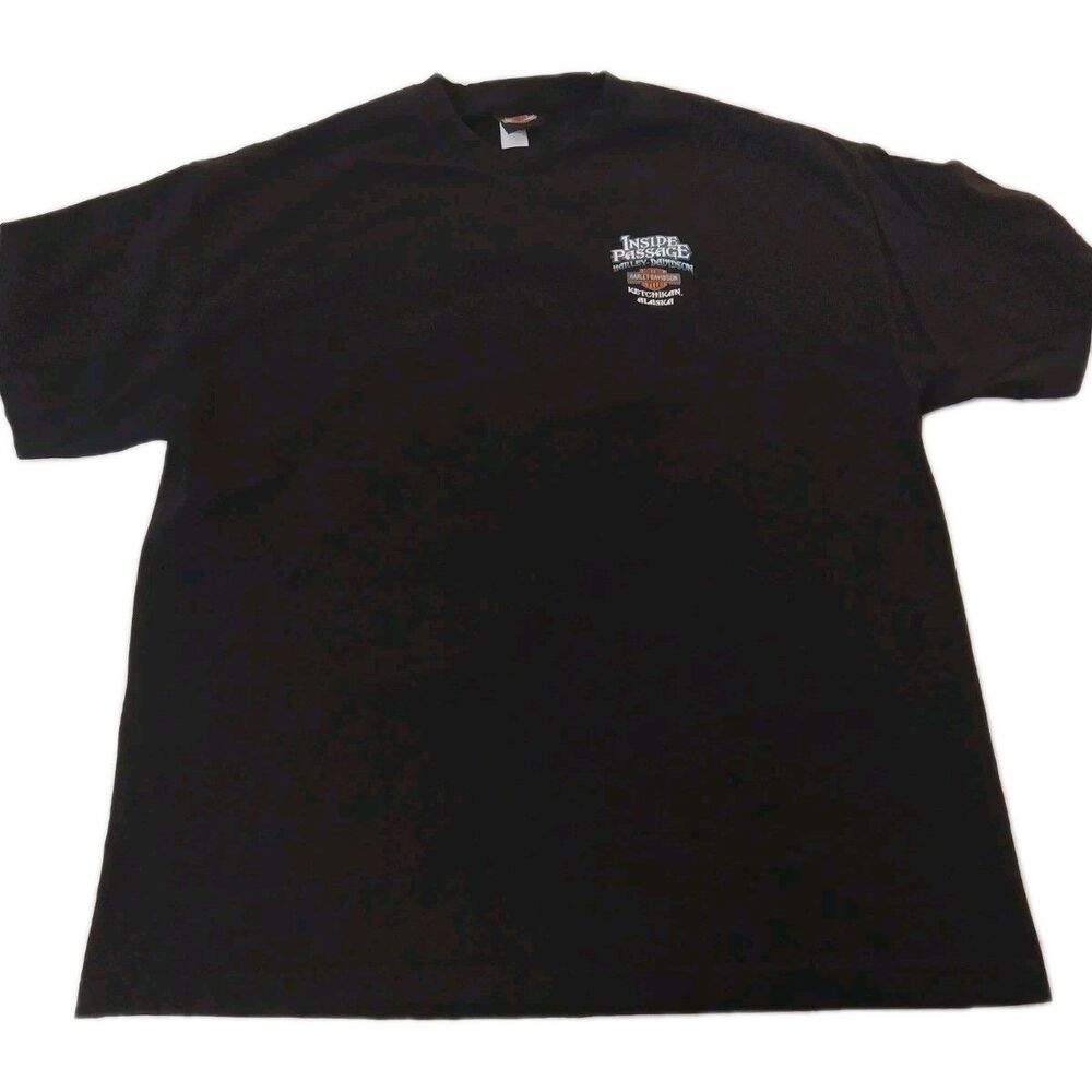 Mens 2XL Harley Davidson Ketchikan Alaska Inside Passage Short Sleeve T-shirt